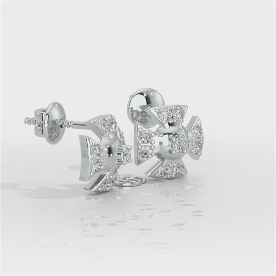 Starlight Serenade Silver Earrings - White Gold Video