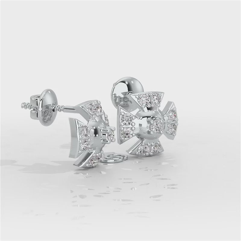 Starlight Serenade Silver Earrings - White Gold Video