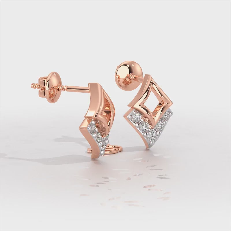 Celestial Stars Silver Earrings - Rose Gold Video