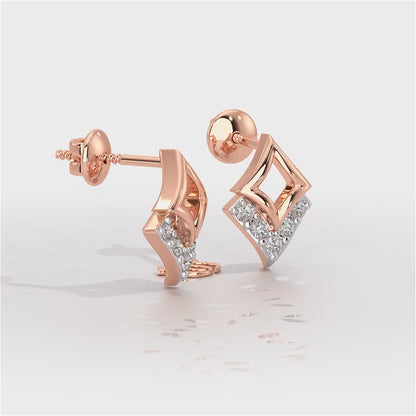 Celestial Stars Silver Earrings - Rose Gold Video