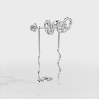 Majestic Mirage Silver Drop Earrings - White Gold Video