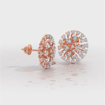 Gilded Grace Silver Earrings - Rose Gold Video