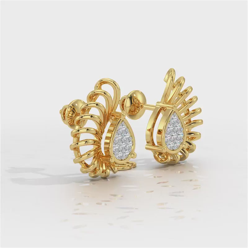 Seduisante Silver Studs - Yellow Gold Video