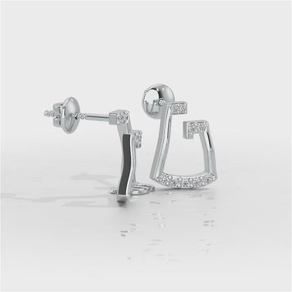 Prism Shine Silver Earrings - White Gold Video