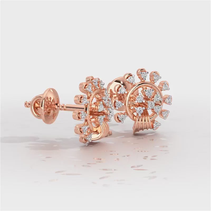 Divine Shine Silver Earrings - Rose Gold Video