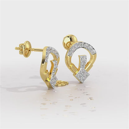 Fancy Fusion Silver Earrings - Yellow Gold Video