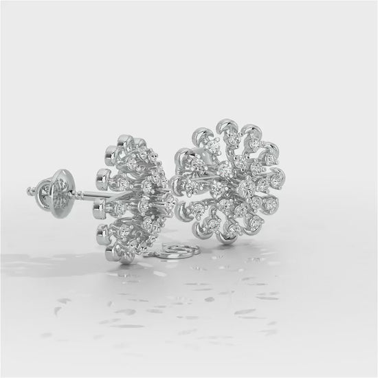 Emanate Shine Silver Earrings - White Gold Video