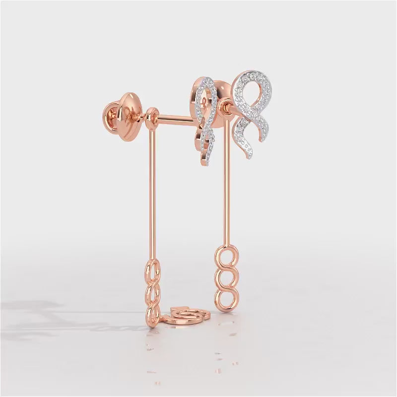 Timeless Tantalization Silver Drop Earrings - Rose Gold Video