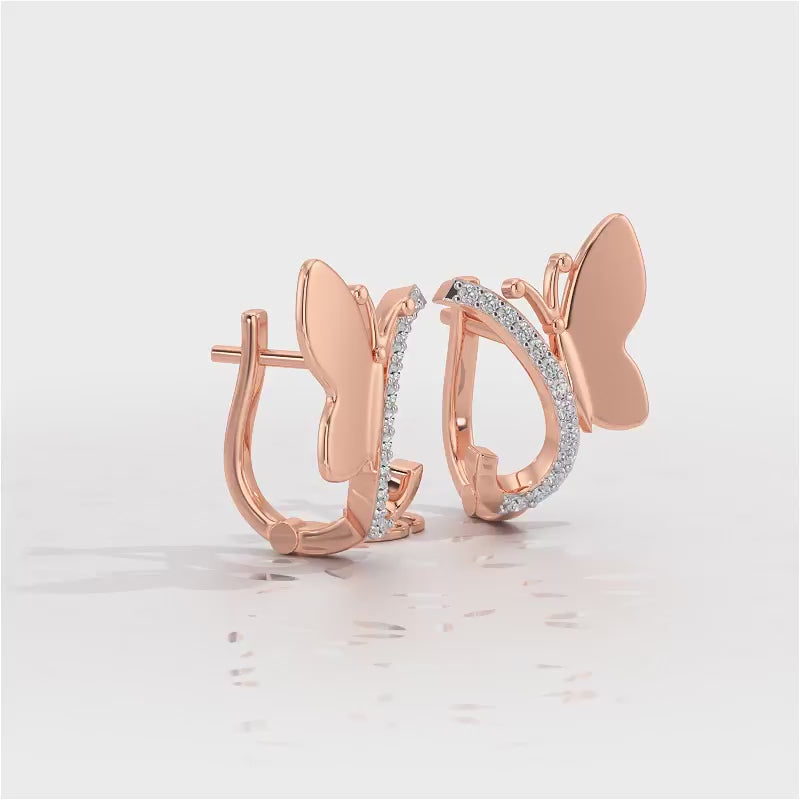 Perched Butterfly Silver Bali - Rose Gold Video