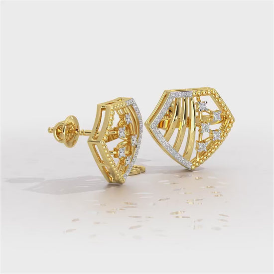 Silver Bliss Silver Earrings - Yellow Gold Video
