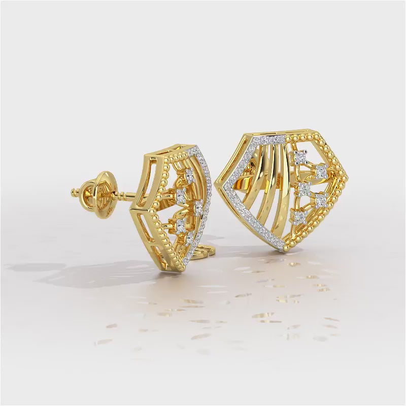 Silver Bliss Silver Earrings - Yellow Gold Video