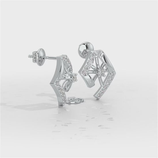Forever Shine Silver Earrings - White Gold Video