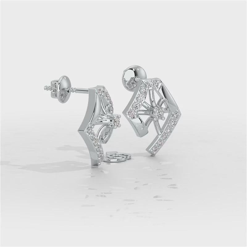 Forever Shine Silver Earrings - White Gold Video