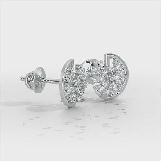 Avni Glow Silver Earrings - White Gold Video