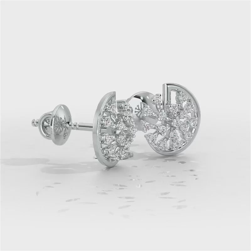 Avni Glow Silver Earrings - White Gold Video