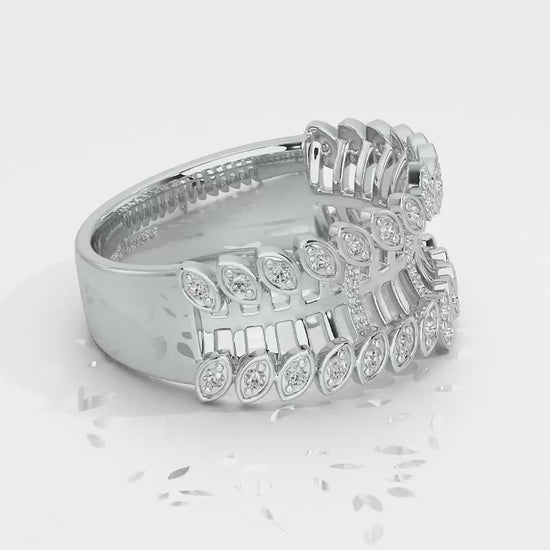 Regal Suave Silver Band Ring - White Gold Video