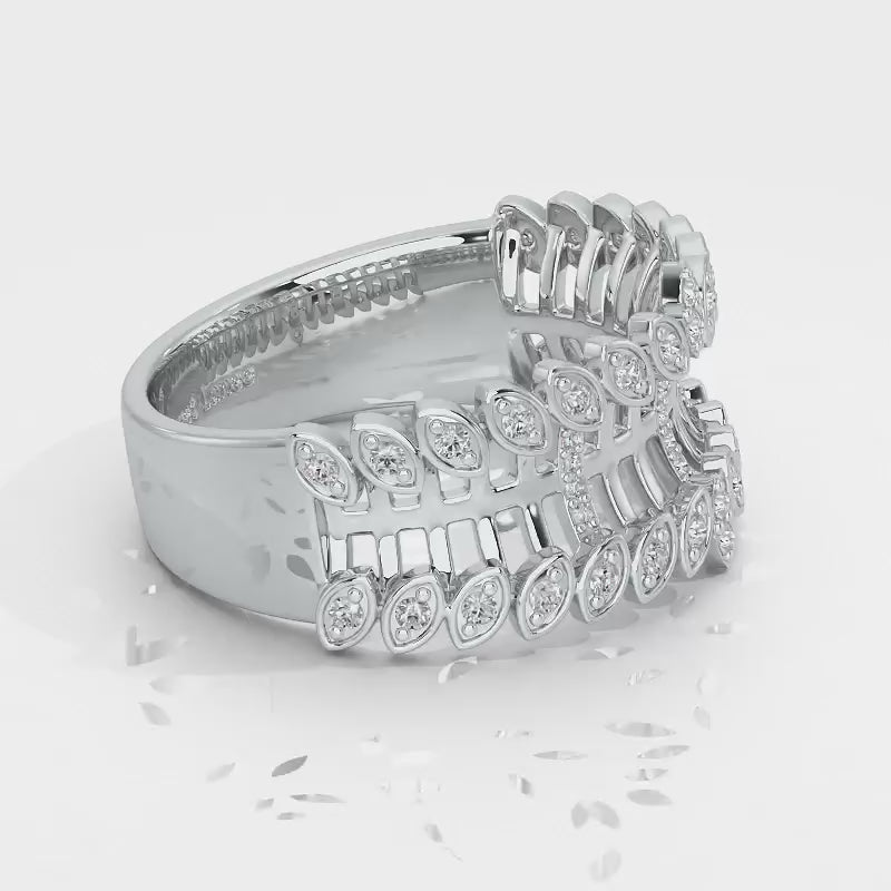 Regal Suave Silver Band Ring - White Gold Video