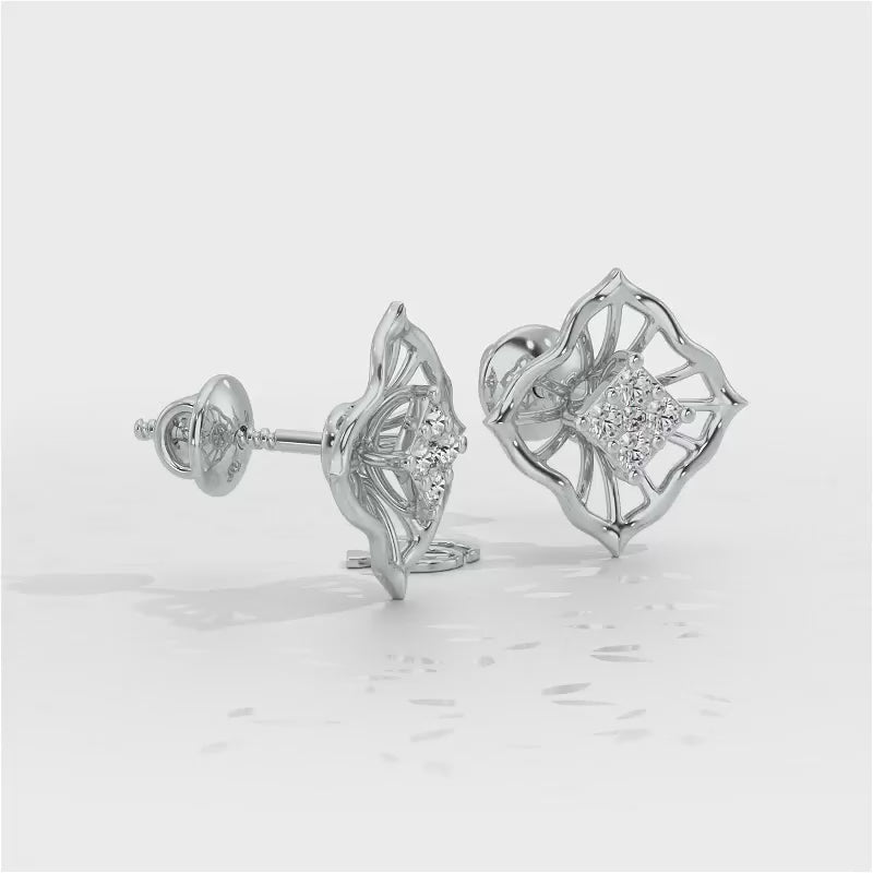 Hope Rays Silver Earrings - White Gold Video