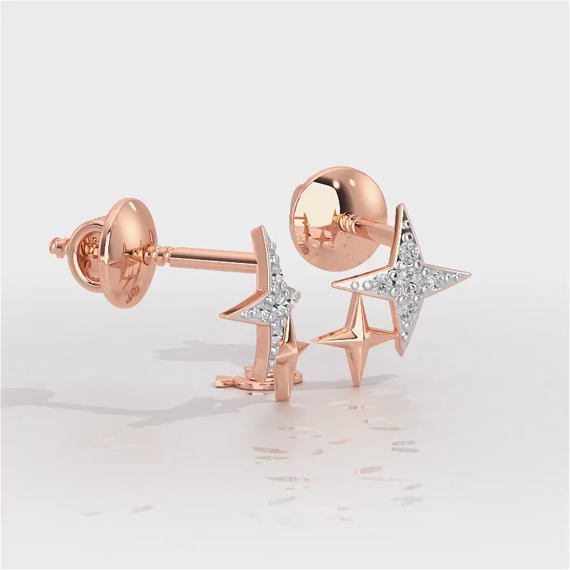 Enchanting Eternity Silver Stud Earrings - Rose Gold Video