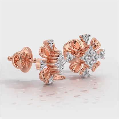 Beaute Silver Studs - Rose Gold Video