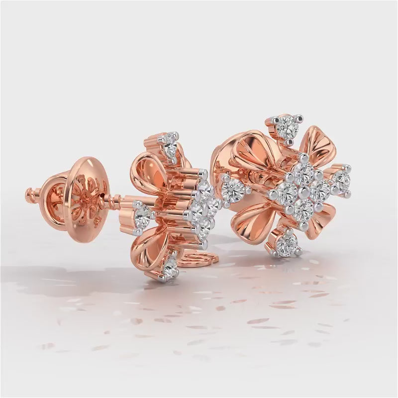 Beaute Silver Studs - Rose Gold Video