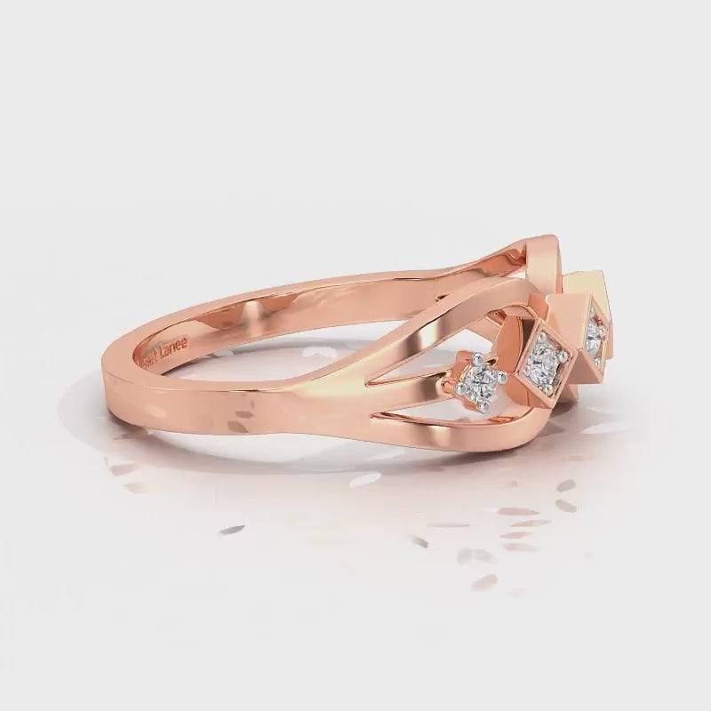 Delectable Shine Silver Ring - Rose Gold Video