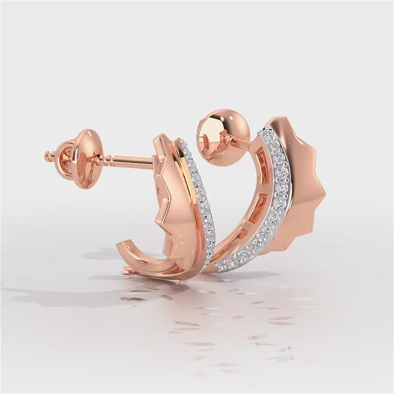 Glorious Glamour Silver Stud Earrings - Rose Gold Video