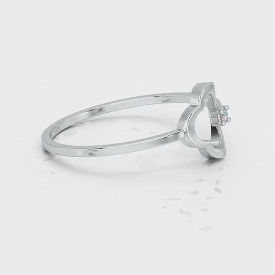 Clouding Silver Ring - White Gold Video
