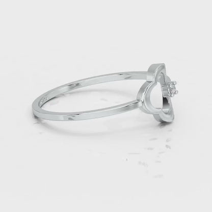 Clouding Silver Ring - White Gold Video