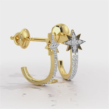 Enchanted Euphoria Silver Stud Earrings - Yellow Gold Video
