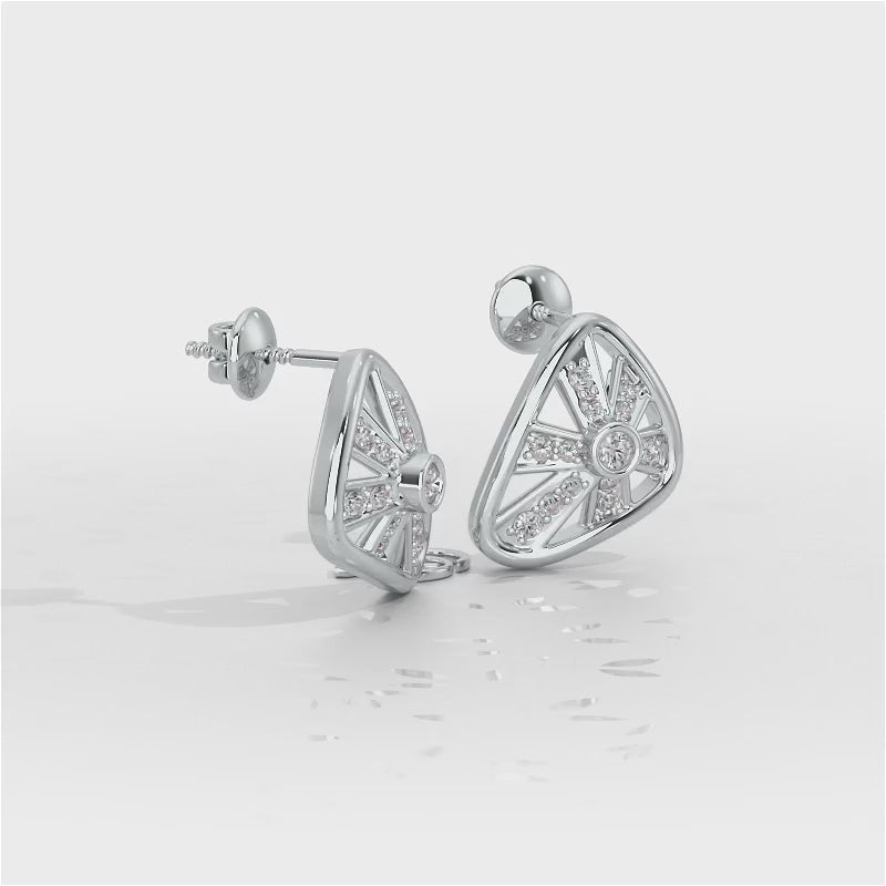 Eternal Glow Silver Earrings - White Gold Video