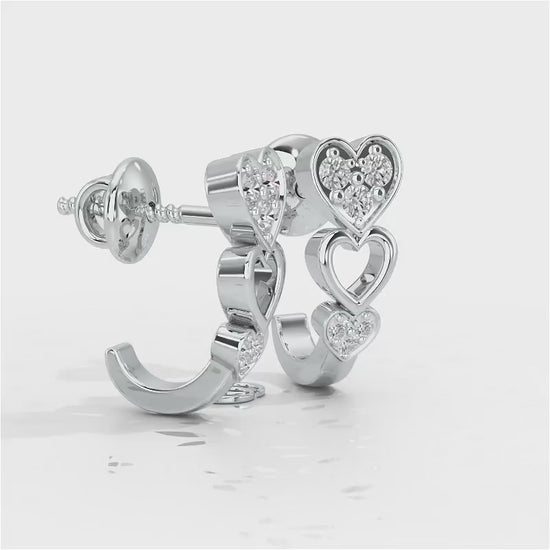 Heartily Silver Bali Earrings - White Gold Video