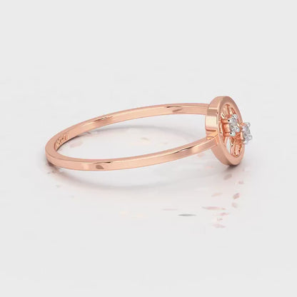 Twin Shine Silver Ring - Rose Gold Video