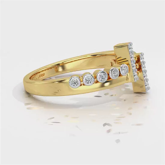 Aahana Silver Ring - Yellow Gold Video