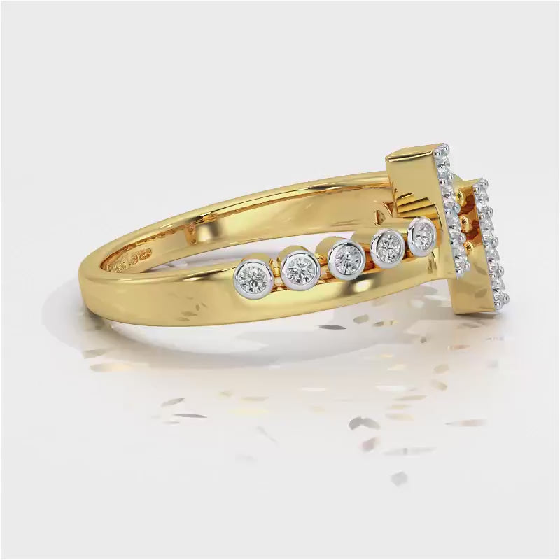 Aahana Silver Ring - Yellow Gold Video