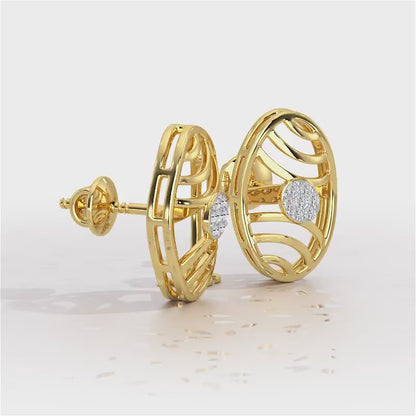 Pure Light Silver Earrings - Yellow Gold Video