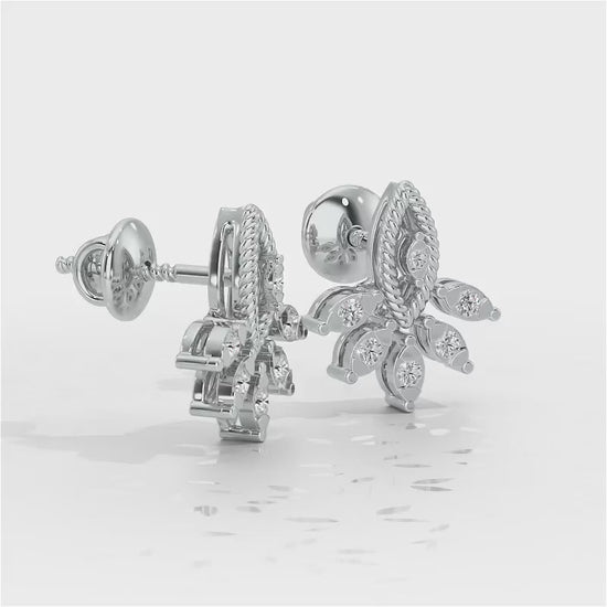 Eminente Silver Studs - White Gold Video