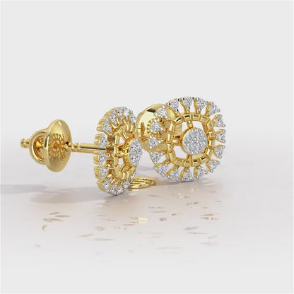 Surreal Vision Silver Earrings - Yellow Gold Video