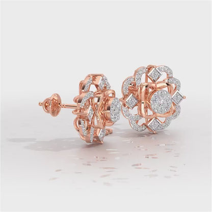 Silk Shimmer Silver Earrings - Rose Gold Video