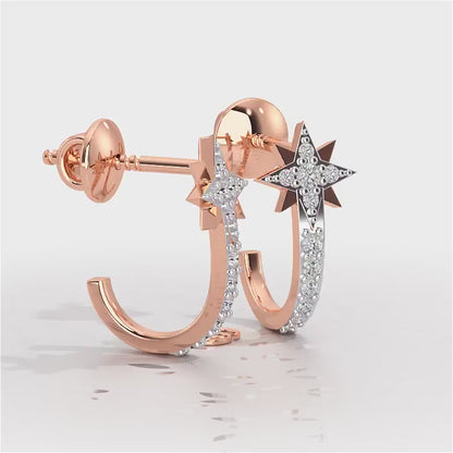 Enchanted Euphoria Silver Stud Earrings - Rose Gold Video