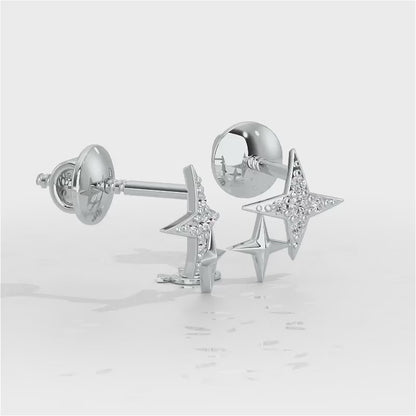 Enchanting Eternity Silver Stud Earrings - White Gold Video