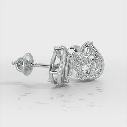 Enchanted Elegance Silver Stud Earrings - White Gold Video