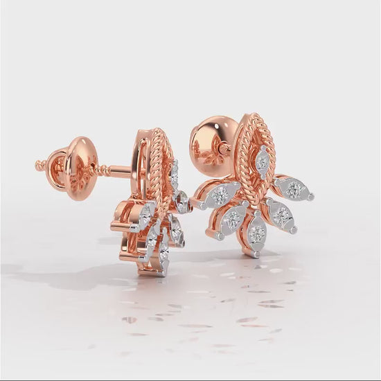 Eminente Silver Studs - Rose Gold Video