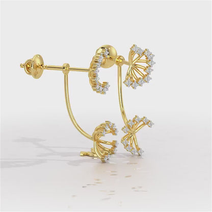Jewel Jamboree Silver Drop Earrings - Yellow Gold Video