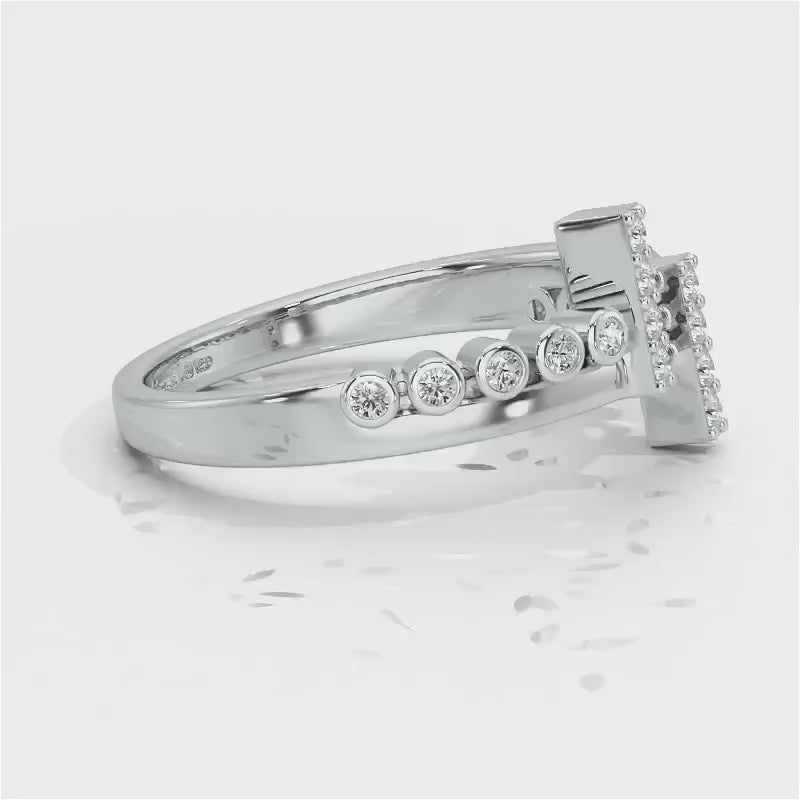 Aahana Silver Ring - White Gold Video