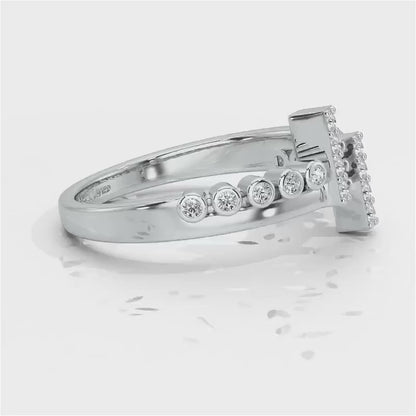Aahana Silver Ring - White Gold Video