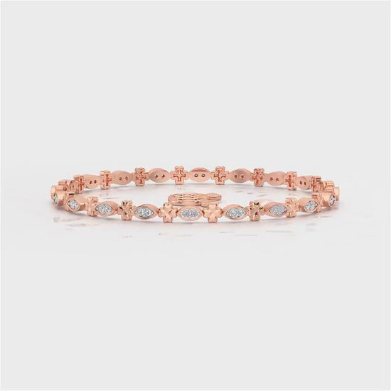Classy Silver Bangles - Rose Gold Video