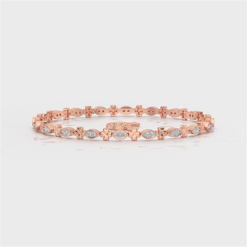 Classy Silver Bangles - Rose Gold Video