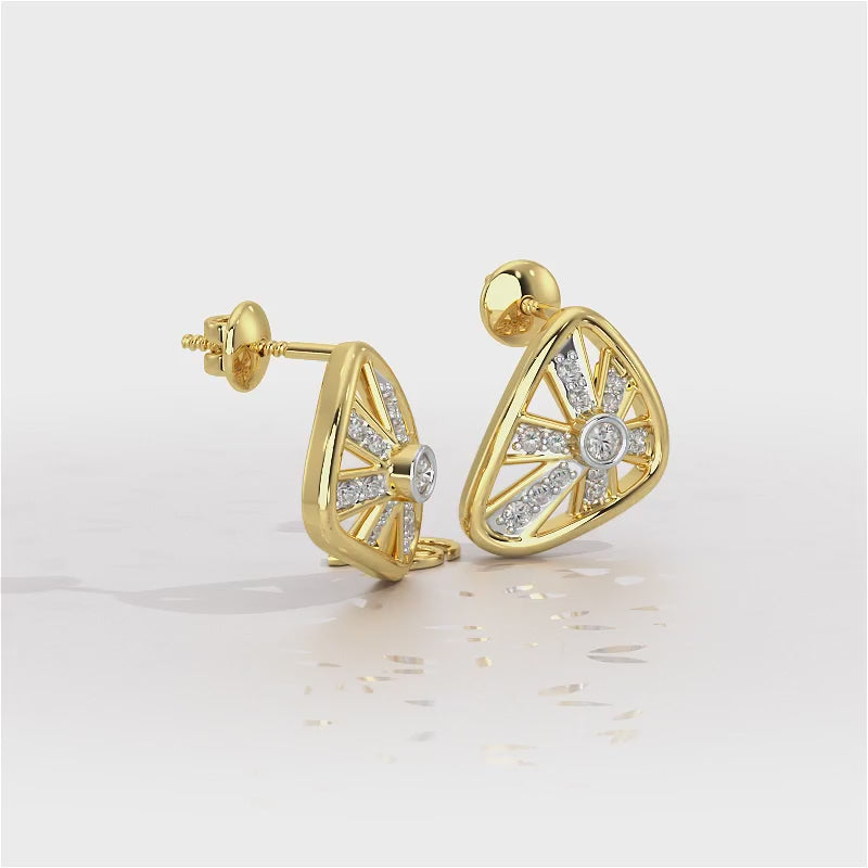 Eternal Glow Silver Earrings - Yellow Gold Video