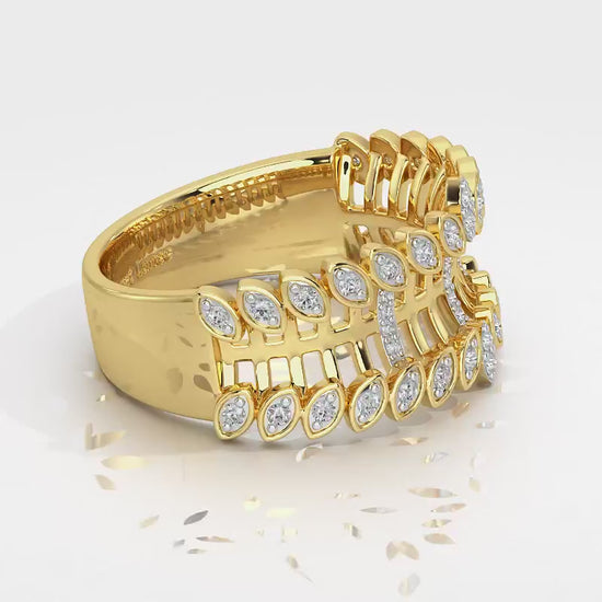 Regal Suave Silver Band Ring - Yellow Gold Video